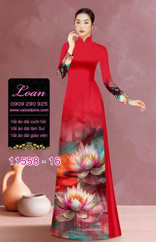 Vải áo dài hoa 3D