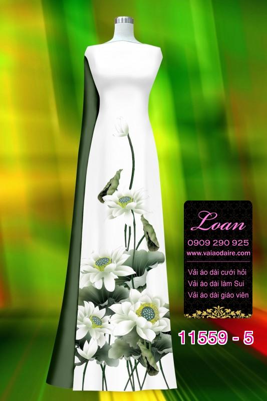Vải áo dài hoa sen
