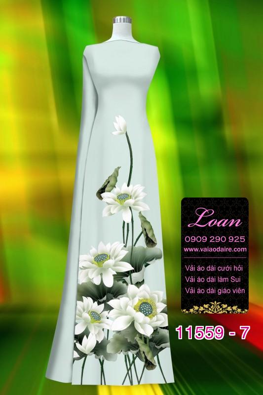 Vải áo dài hoa sen