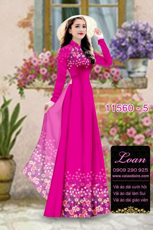 Vải áo dài hoa 3D