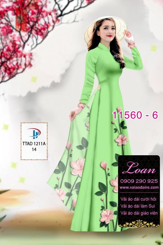Vải áo dài hoa 3D