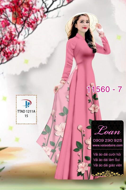 Vải áo dài hoa 3D