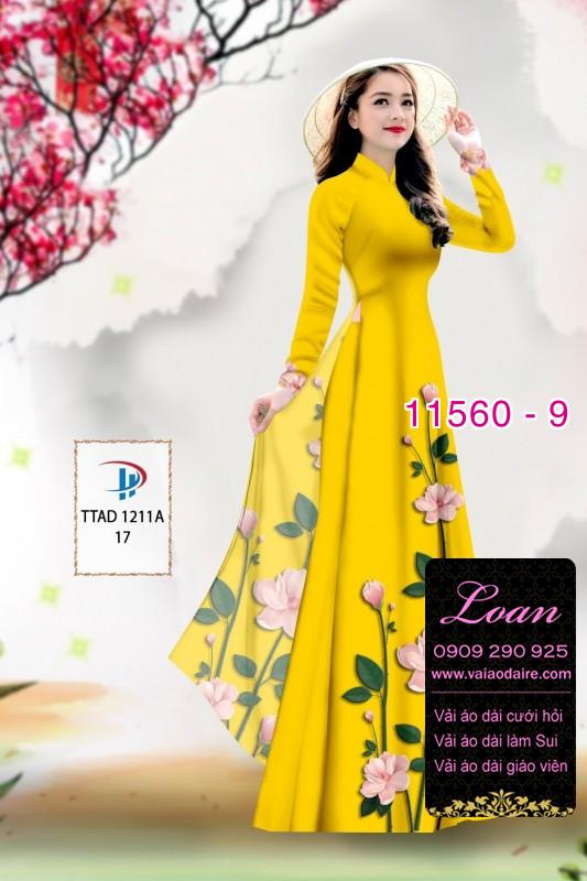 Vải áo dài hoa 3D