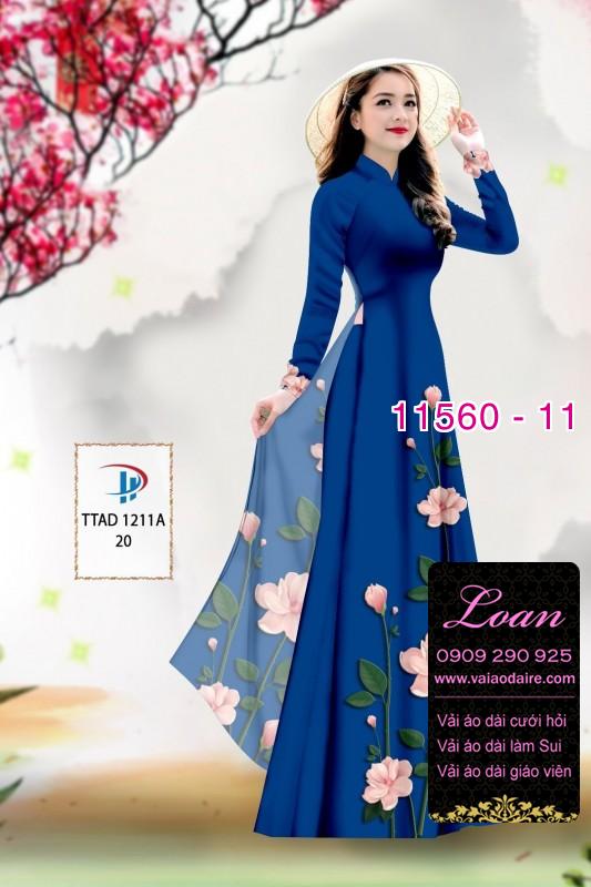Vải áo dài hoa 3D