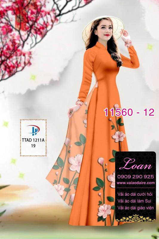 Vải áo dài hoa 3D