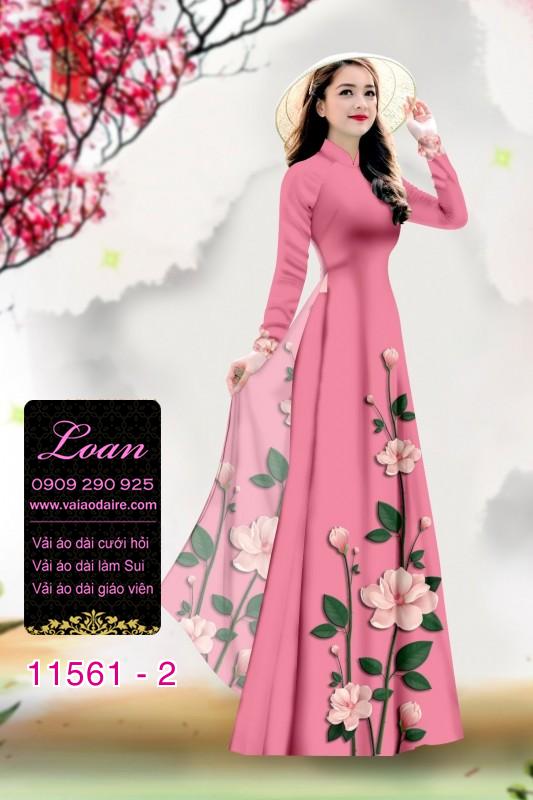 Vải áo dài hoa 3D