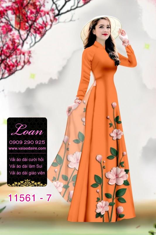 Vải áo dài hoa 3D