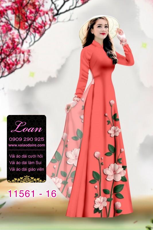 Vải áo dài hoa 3D