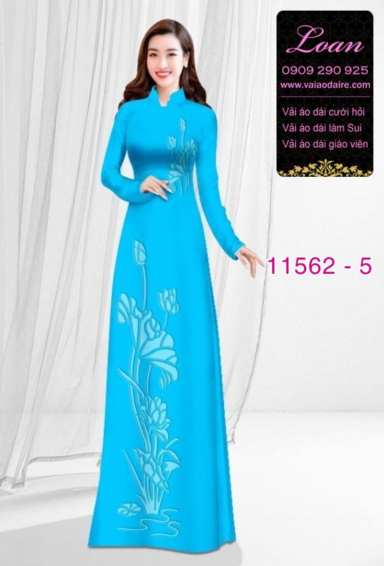 Vải áo dài hoa 3D