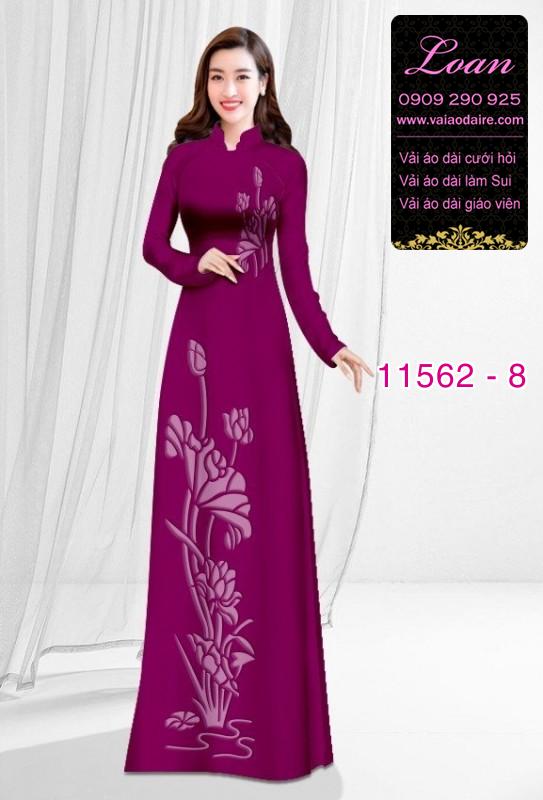 Vải áo dài hoa 3D