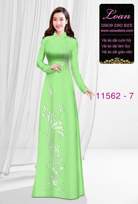 Vải áo dài hoa 3D