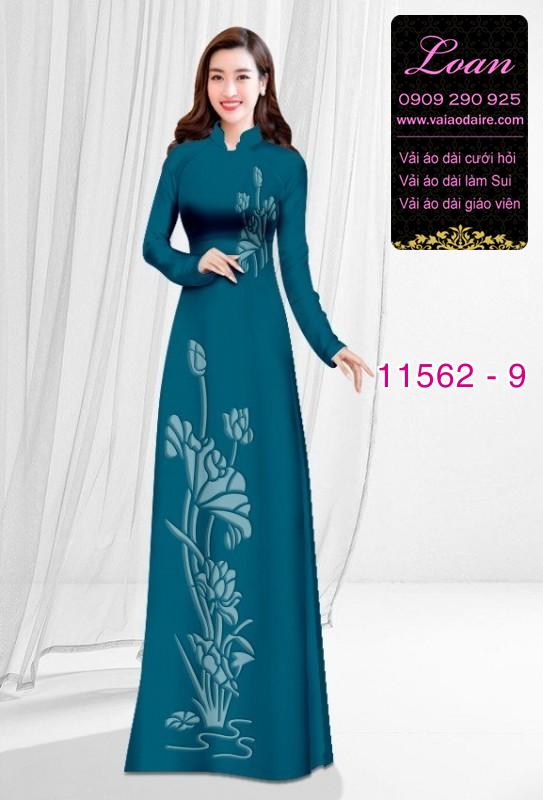 Vải áo dài hoa 3D