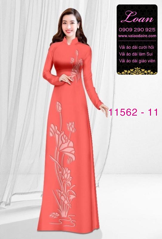 Vải áo dài hoa 3D