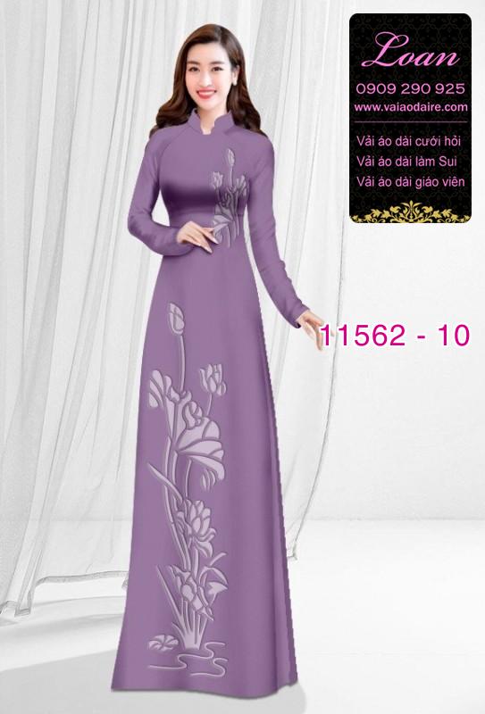 Vải áo dài hoa 3D