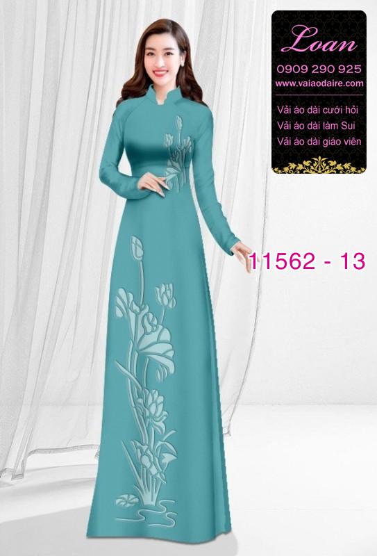 Vải áo dài hoa 3D