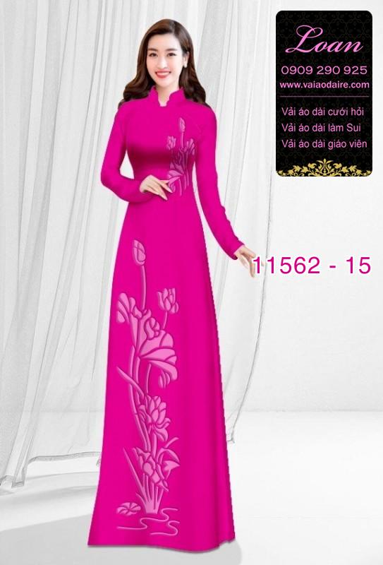Vải áo dài hoa 3D