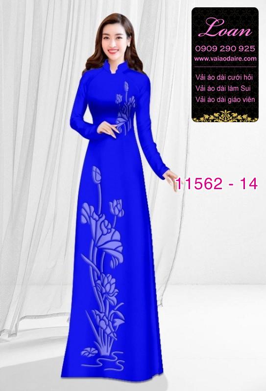 Vải áo dài hoa 3D