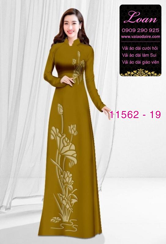 Vải áo dài hoa 3D