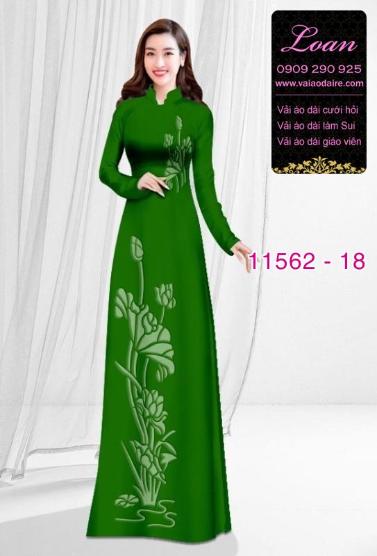 Vải áo dài hoa 3D