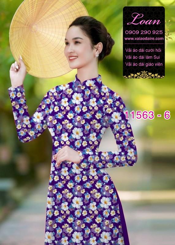 Vải áo dài hoa nhí Vải áo dài hoa nhí