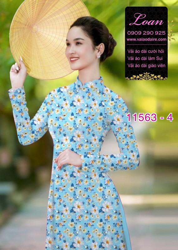 Vải áo dài hoa nhí Vải áo dài hoa nhí