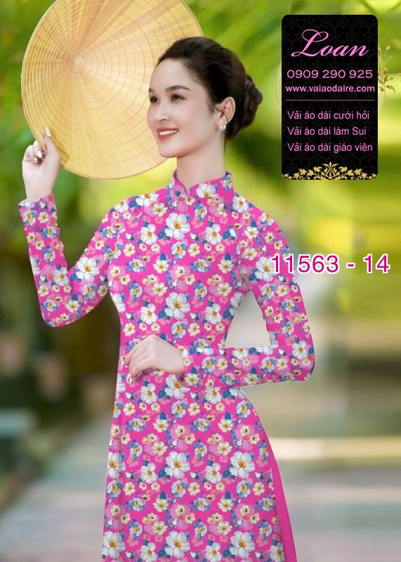 Vải áo dài hoa nhí Vải áo dài hoa nhí
