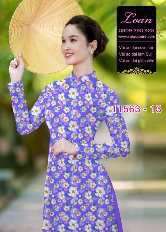 Vải áo dài hoa nhí Vải áo dài hoa nhí