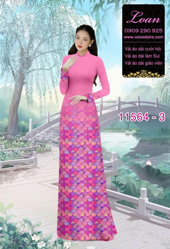 Vải áo dài hoa 3D