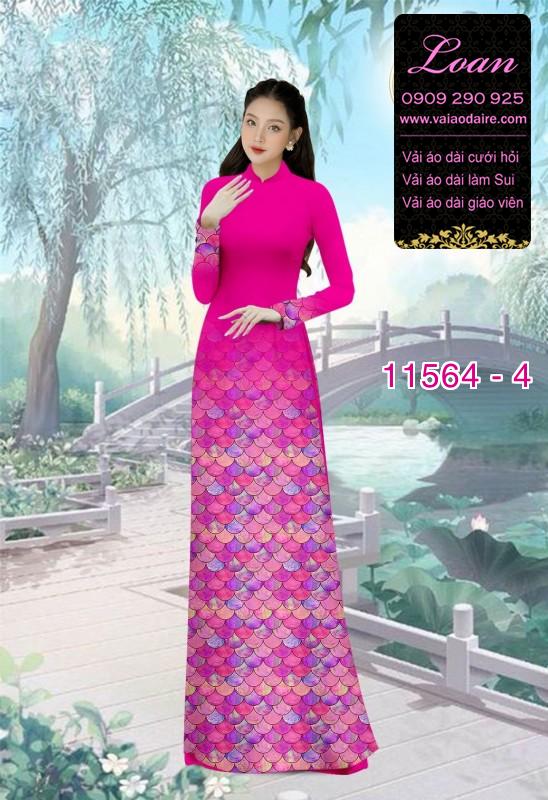 Vải áo dài hoa 3D