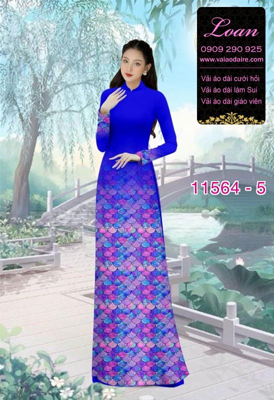 Vải áo dài hoa 3D