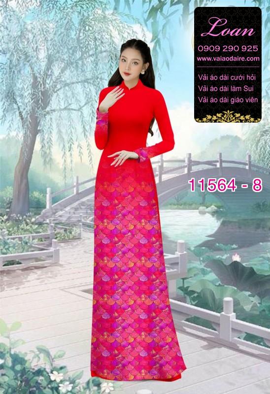Vải áo dài hoa 3D