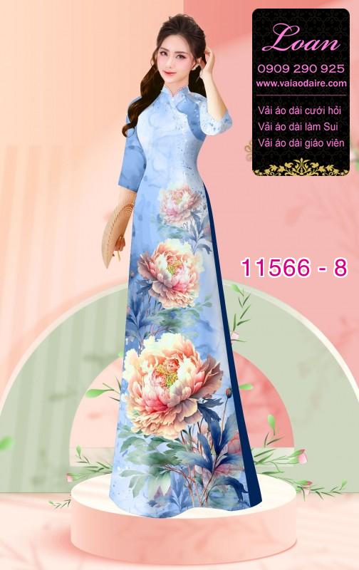 Vải áo dài hoa 3D Vải áo dài hoa 3D