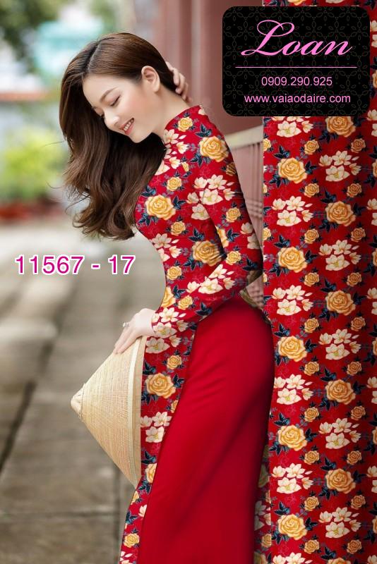 Vải áo dài hoa nhí