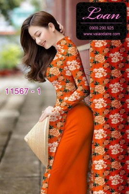 Vải áo dài hoa nhí-DT 11567