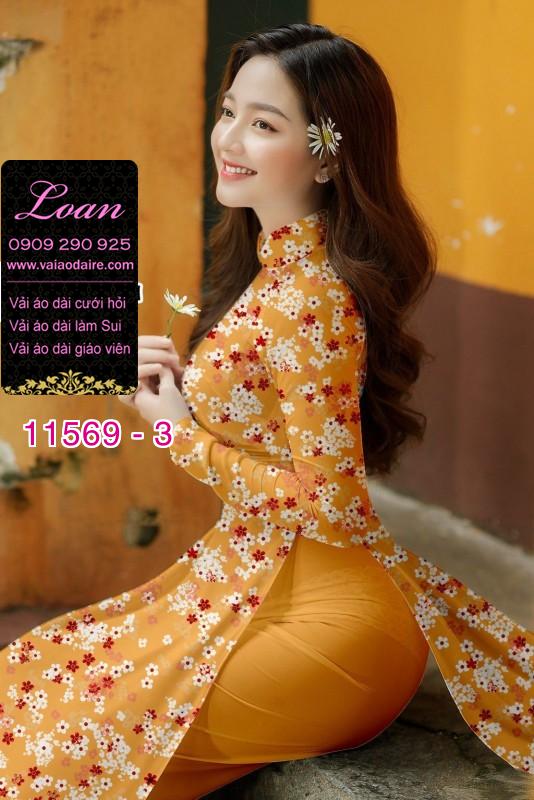 Vải áo dài hoa nhí