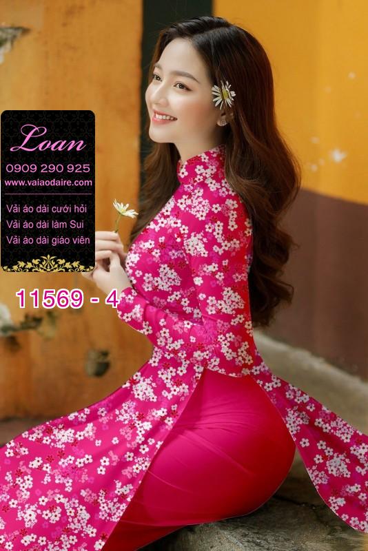 Vải áo dài hoa nhí
