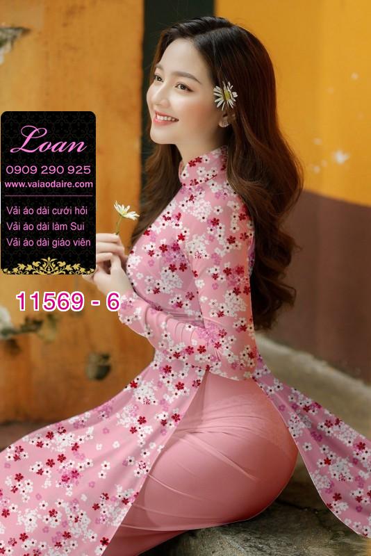Vải áo dài hoa nhí