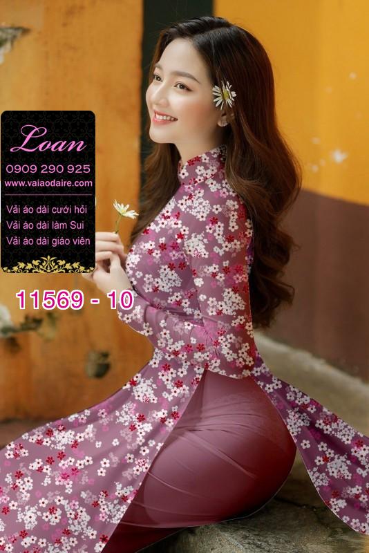 Vải áo dài hoa nhí