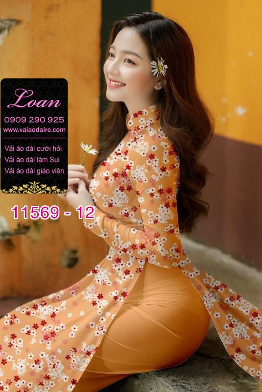 Vải áo dài hoa nhí