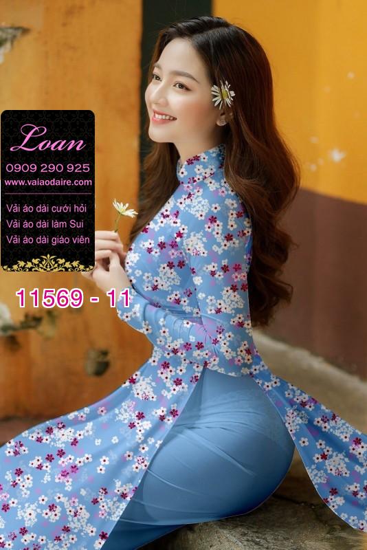 Vải áo dài hoa nhí