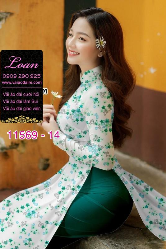 Vải áo dài hoa nhí