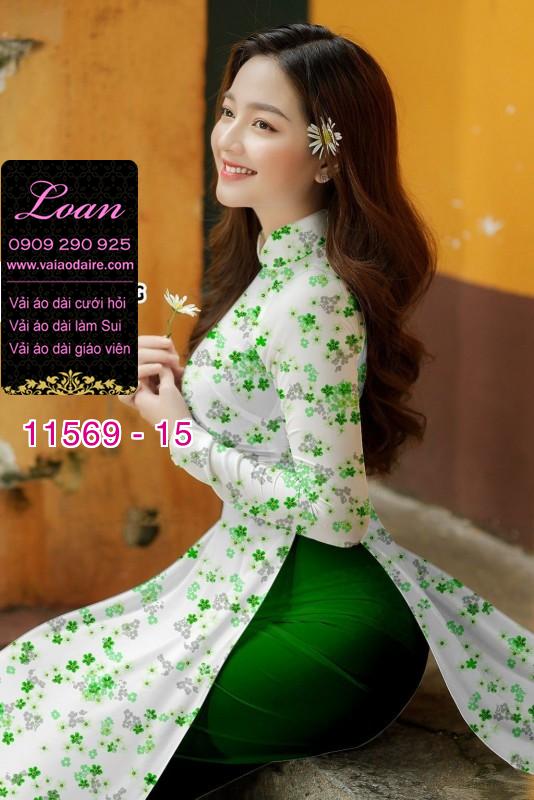 Vải áo dài hoa nhí