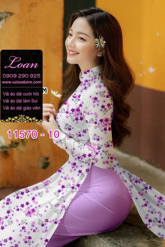 Vải áo dài hoa nhí