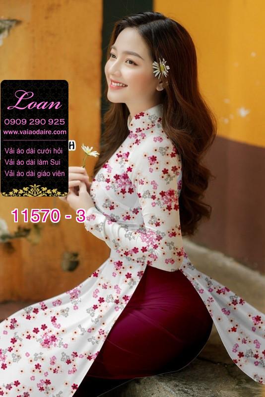 Vải áo dài hoa nhí