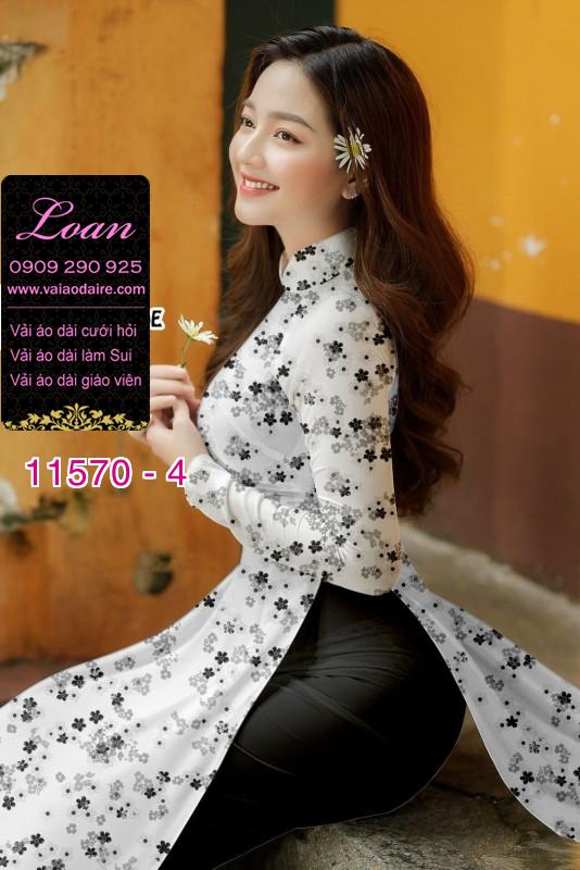 Vải áo dài hoa nhí