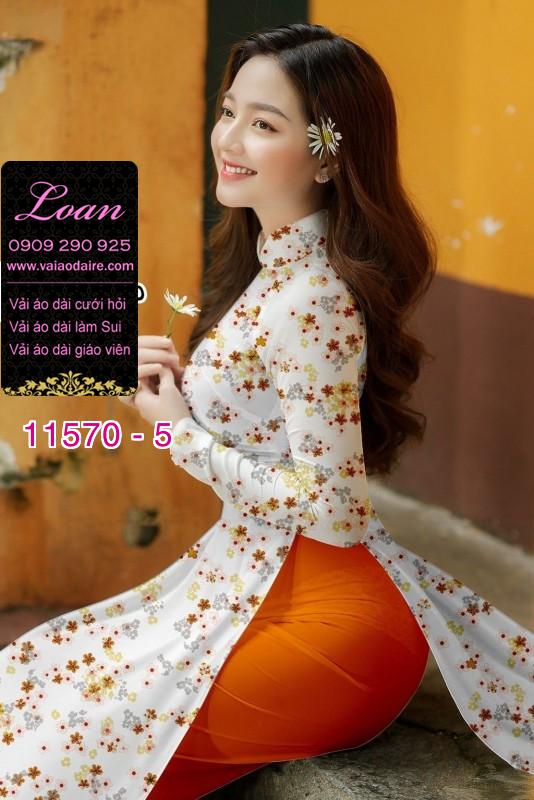 Vải áo dài hoa nhí