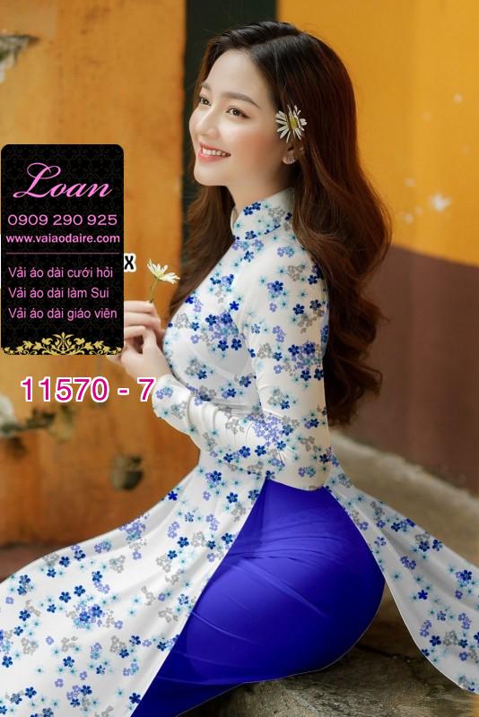 Vải áo dài hoa nhí