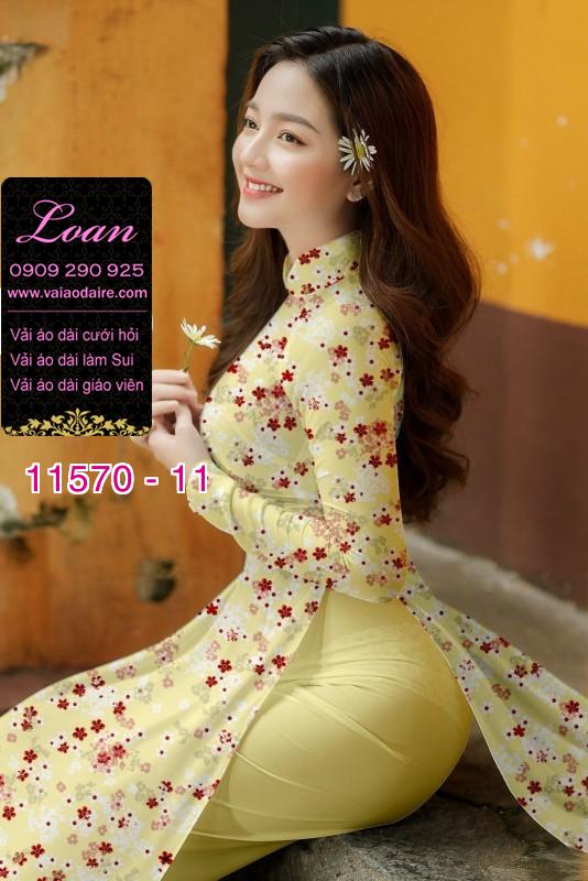 Vải áo dài hoa nhí