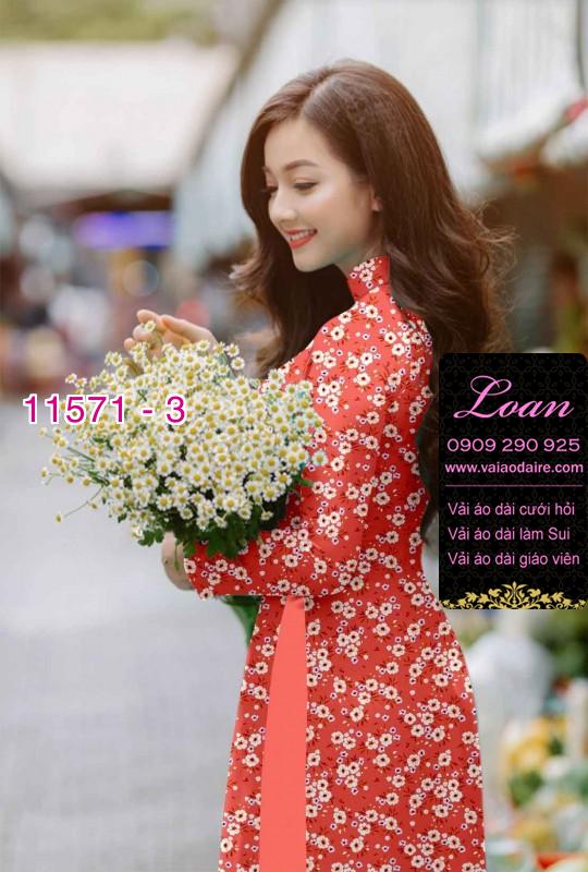Vải áo dài hoa nhí Vải áo dài hoa nhí