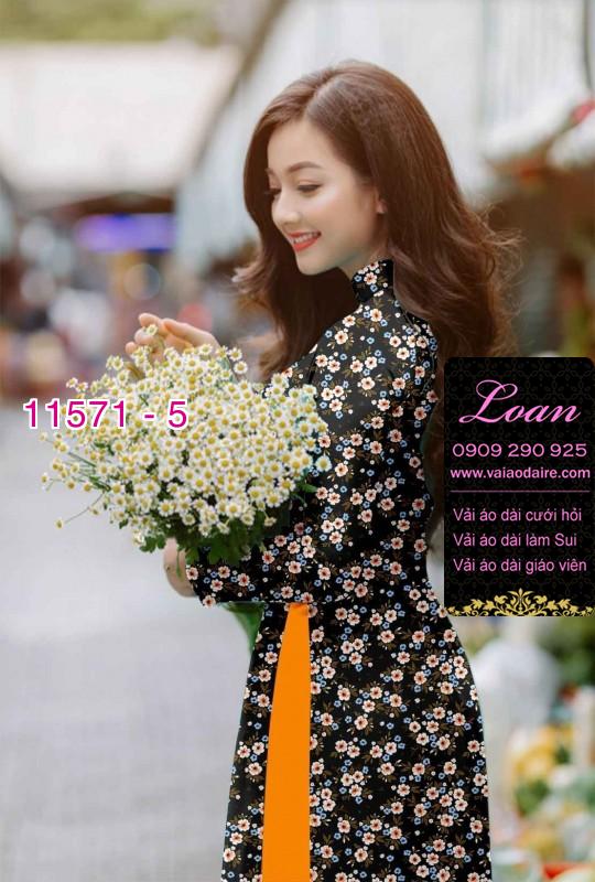 Vải áo dài hoa nhí Vải áo dài hoa nhí